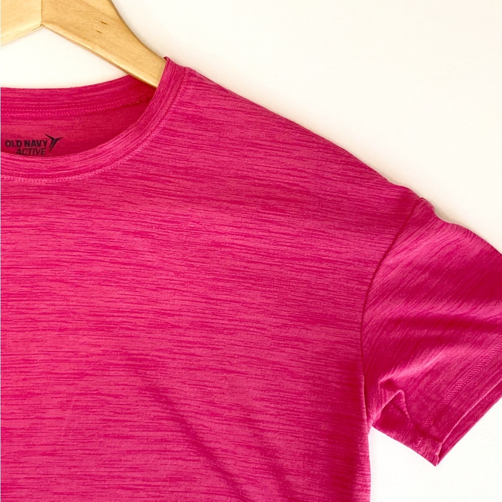 Old Navy Girls Breathe ON Cropped Active Tee Hot Pink Size 8